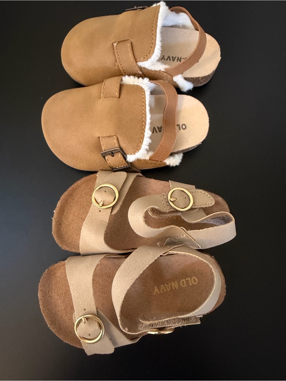 Old Navy Tan Kids Sandals and Shearling-Lined Clogs